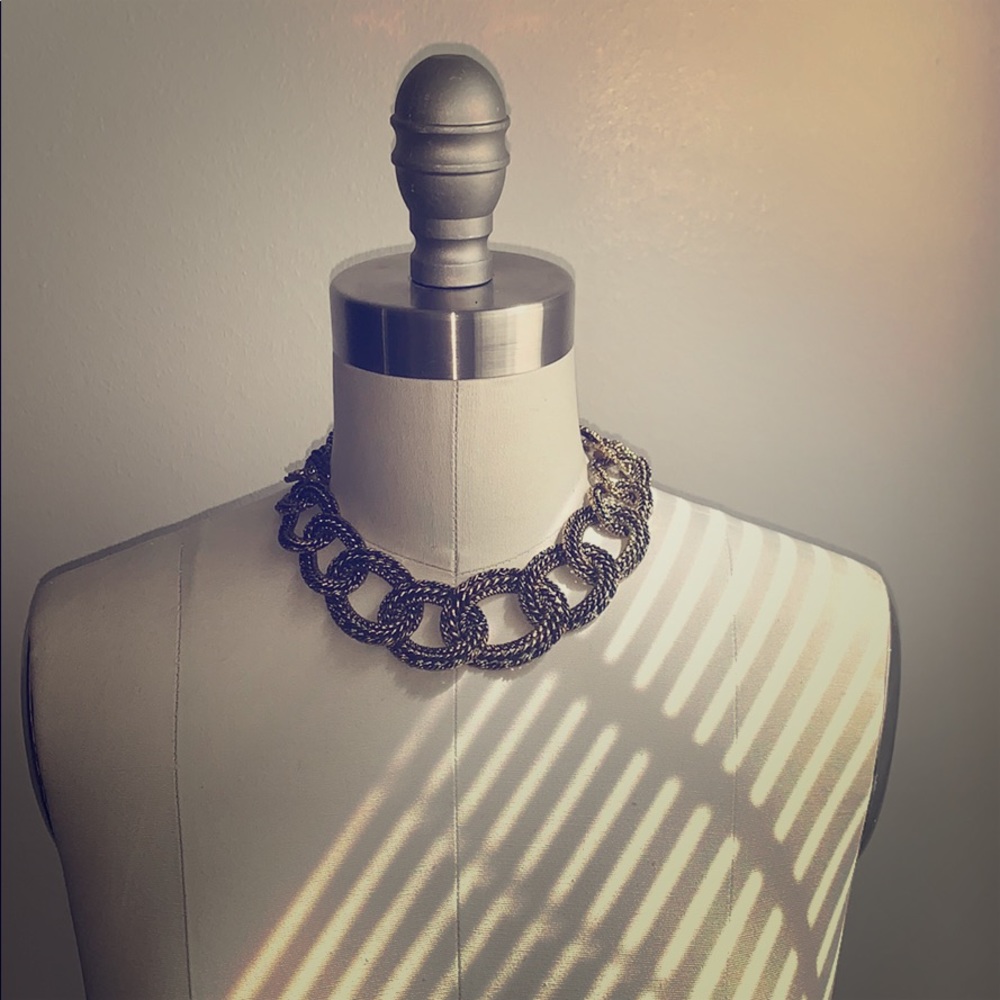 Vintage Black & Gold Linked Choker